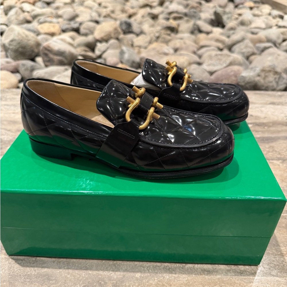 NIB Bottega Veneta Monsieur Padded Leather Loafers Size EU 37 $1650 - Picture 5 of 8